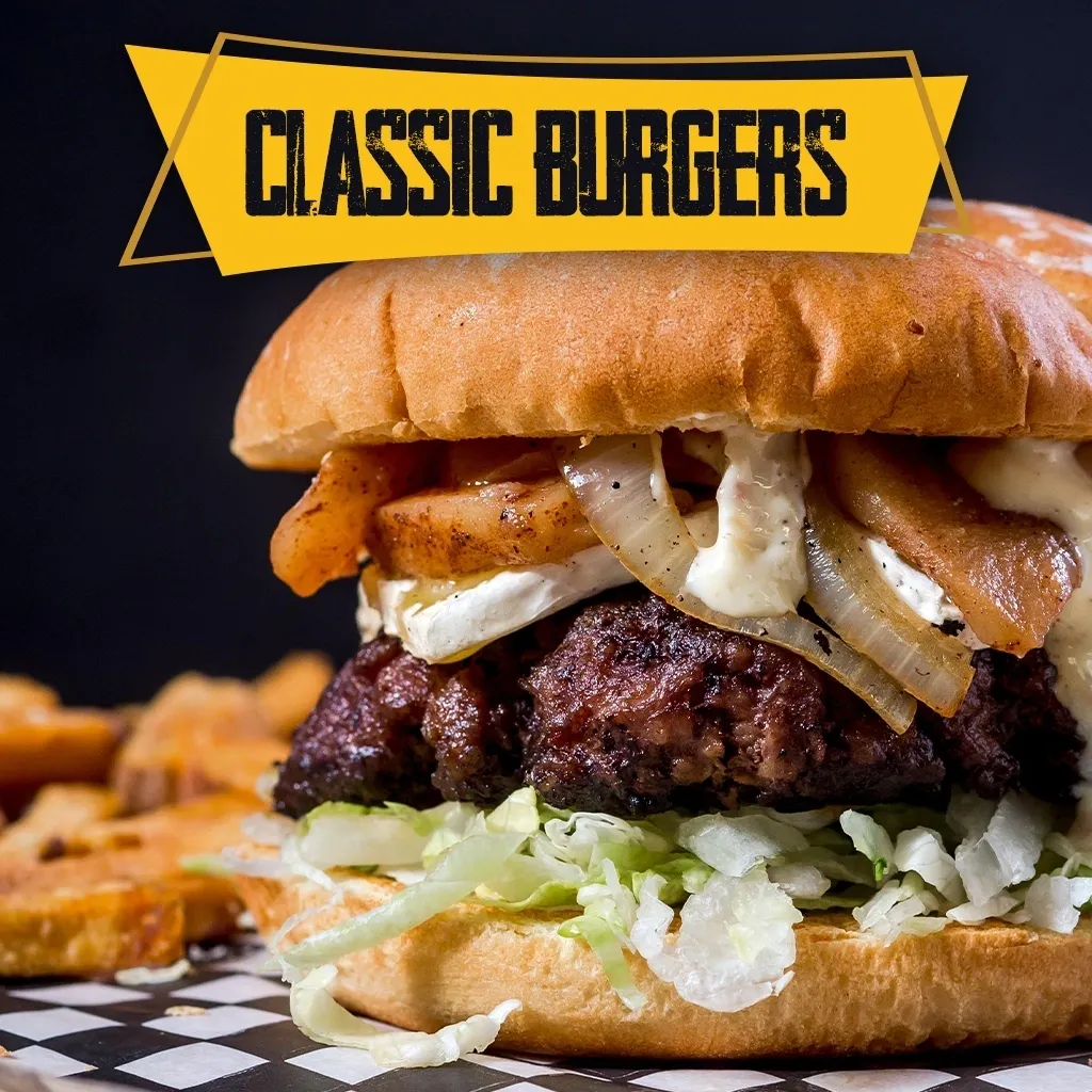 A closeup look at the classic burger